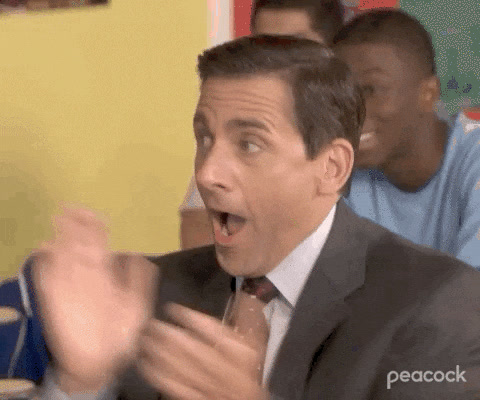 Single person clapping in an applause GIF template