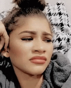 Close-up single person eye roll GIF template